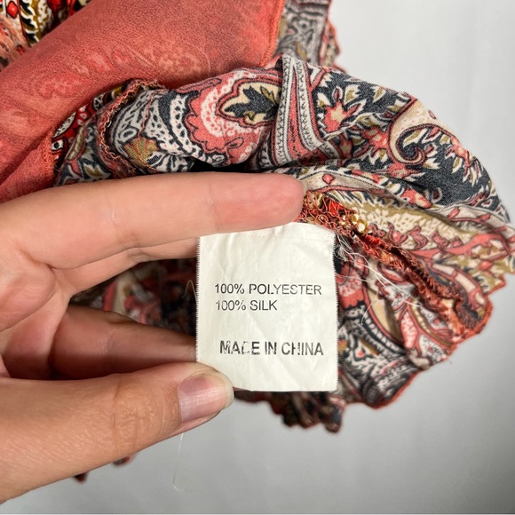 Vintage Y2K Lucy & Paris Silk & Lace Layered Colorful Rhinestone Tank Top Large - Picture 5 of 6